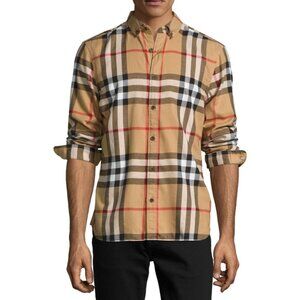 Burberry Check Button Down Shirt